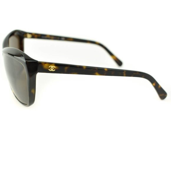 CHANEL: Tortoise Brown CC Polarized Sunglasses mh - Picture 2 of 9